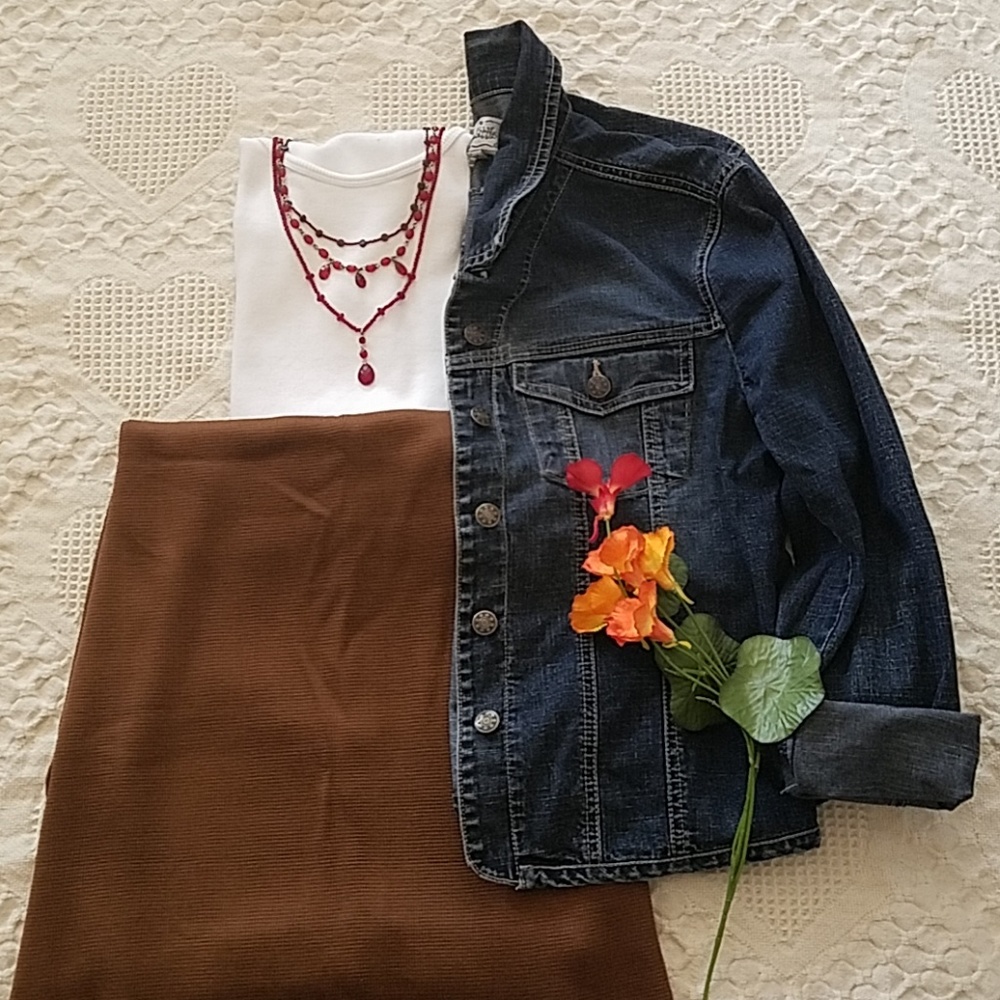 Boho Knit Maxi Skirt